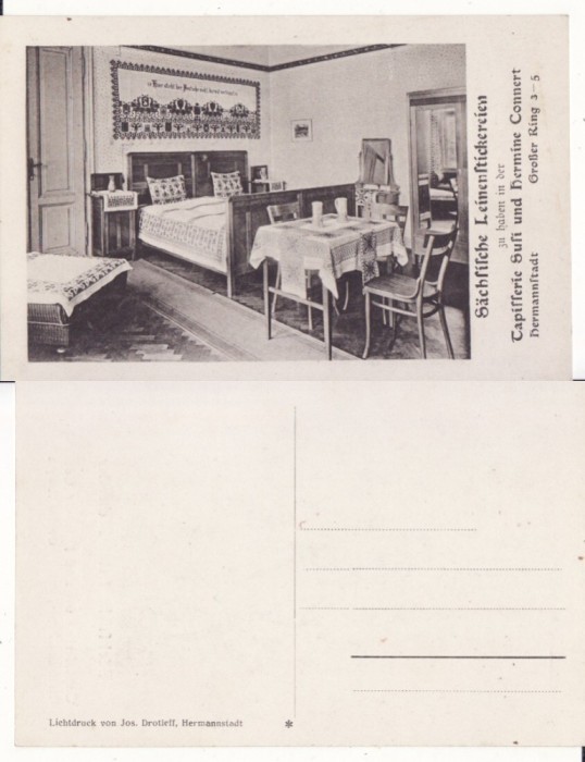 Sibiu -Casa saseasca, tapiserie- reclama, RR