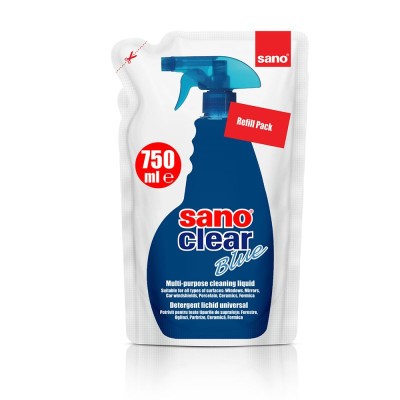 Detergent geam Sano Clear Blue Rezerva 750 ml foto