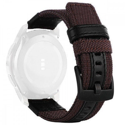 Curea textila, compatibila Honor Magic Watch 2 42mm, telescoape Quick Release, Sangria Purple foto