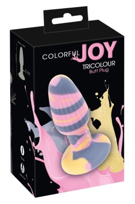 Plug anal unic, colorat Tricolour Butt Plug foto