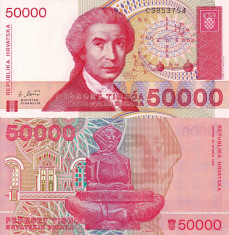 CROATIA 50.000 dinara 1993 UNC!!! foto