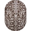 Covor Oval Model Ramuri 16026-13, Marime 60 x 110 cm, Crem, Maro, Inaltime Fir 7 mm, Antialergic, Polipropilena, Living, Dormitor, Sufragerie, Birou