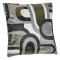Perna Decorativa Gri Velvet Folie Aurie cu Desen Abstract 45x45 cm