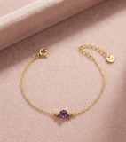 Cumpara ieftin Bratara din Argint 925 Placat cu Aur 24K , zRoyal Violet, , 1.14g
