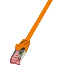 PATCH CORD S/FTP LOGILINK Cat6, LSZH, cupru, 0.25 m, portocaliu, AWG27, dublu ecranat &quot;CQ2018S&quot; (timbru verde 0.08 lei)