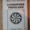 LITERATURA POPULARA VOL I de ELENA D.O. SEVASTOS , 1990