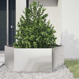VidaXL Jardinieră de grădină 138x120x45 cm oțel inoxidabil hexagonal