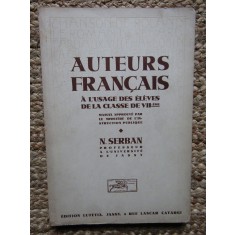 N. Serban - Extraits des auteurs francais A L USAGE DES ELEVES DE LA CLASSE DE VII-EME