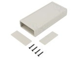 Carcasă cu panou ABS gri deschis - Dimensiuni 66,5mm x 140mm x 28mm