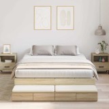 VidaXL Cadru de pat cu depozitare Sonoma Oak 150x200 cm