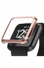 Rama ornamentala otel inoxidabil Ringke Rose Gold pentru Fitbit Versa foto