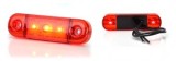 Lampa Pozitie LED Rosie, 12-24V, Slim, Ovala 84x24mm, Omologare E20 EMC, Gabarit Auto, 3 LED, W97.1-709