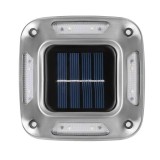 Set 4 buc lampa solara LED pentru gradina eMazing, 8 LED-uri, prindere de perete sau impamantare, IP65, forma patrat, material ABS si Policarbonat, 9