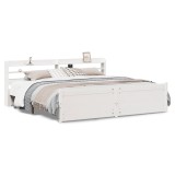 Cumpara ieftin Cadru de pat cu tablie fara saltea, alb, 180x200 cm