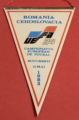 Fanion meci fotbal ROMANIA - CEHOSLOVACIA (15.05.1983) foto