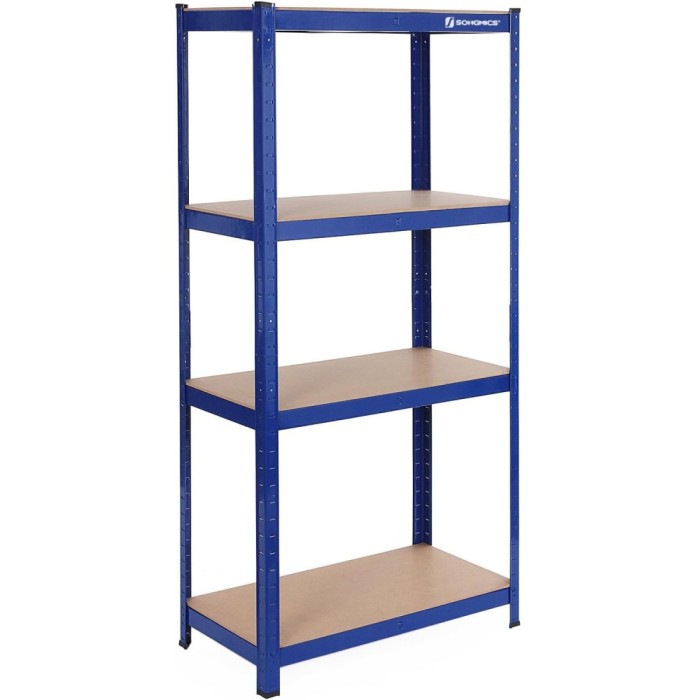 SONGMICS Raft cadru metalic modular pentru depozitare, 4 polite, 160x80x40cm, sarcina 520 kg, albastru Household NewTrend