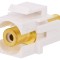 Conector RCA Mamă Dublu Aurit Alb