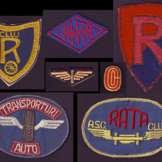 1946-1965 Set 7 embleme sportive brodate ASC RATA Cluj, club auto transporturi