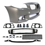 Set bara fata BMW Seria 5 (F10/F11), 2013-08.2017, cu gauri spalator; grunduit, de vopsit; type M-Tech; cu grile inferioare; cu gauri lampa ceata; TU
