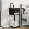 VidaXL Dulap de noapte Stejar negru 28.1 x 40.9 x 75 cm Lemn compozit