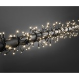 Instalatie craciun profesionala de exterior ip65, 30 m, 300 led-uri mari ,liniara, alb cald, interconectabila, prelungitor 1.5 m inclus, fir negru, fl, Flippy