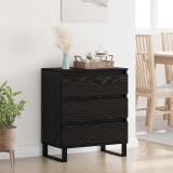 vidaXL Bufet cu sertar Stejar Negru 60 x 35 x 70 cm Lemn compozit 881955