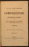 1913 Curs Limba Romana Manual Scolar COMPOZITIUNI DISERTATIUNI I. Manliu Vol. II