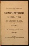 1913 Curs Limba Romana Manual Scolar COMPOZITIUNI DISERTATIUNI I. Manliu Vol. II