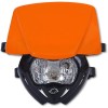 Carene Far Moto Phanter Negru/Portocaliu - Suport Faruri Universal, Design Modular &amp; Versatil