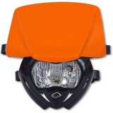 Carene Far Moto Phanter Negru/Portocaliu - Suport Faruri Universal, Design Modular &amp; Versatil
