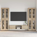 Cumpara ieftin Set comoda TV FLORIN 3 buc. 150 x 39 x 30 cm Stejar Sonoma