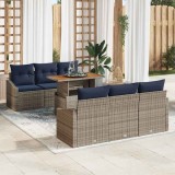 vidaXL Set de canapele pentru grădină 7 pcs Gri Rattan poli 3358523