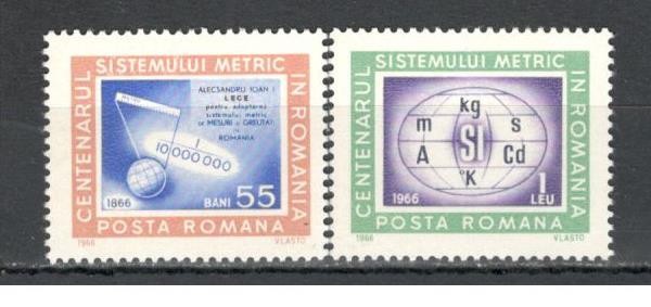 Romania.1966 100 ani Sistemul Metric XR.531