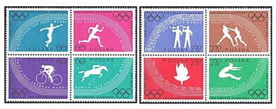 Polonia 1960 - Jocurile Olimpice Roma, serie neuzata foto