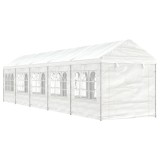 VidaXL Foișor cu acoperiș, alb, 11,15x2,28x2,69 m, polietilenă