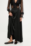 Answear.LAB fusta culoarea negru, maxi, evazati
