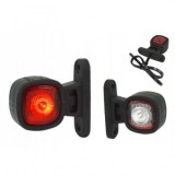 Lampa Gabarit Brat LED FT-141A Fristom, 12-36V, 2 LED, Rosu/Alb, Omologare E9, IP68