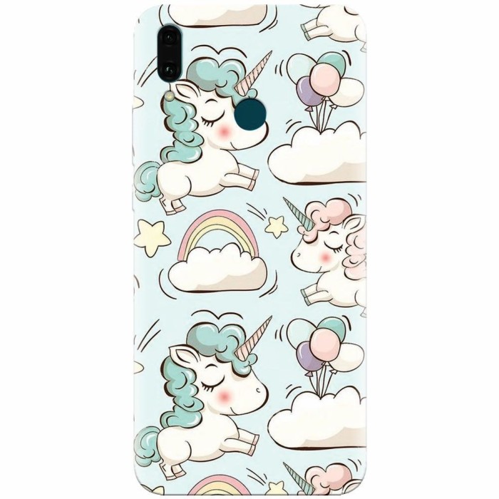 Husa silicon pentru Huawei Y9 2019, Unicorns And Clouds