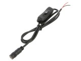 Cablu DC 5,5/2,1 soclu drept 0,8m 2x0,5mm&sup2; negru