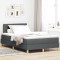 vidaXL Pat boxspring cu saltea Gri &icirc;nchis 120 x 200 cm țesătură 3338833