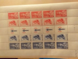 Bloc timbre Franta, cu vignete, Nestampilat