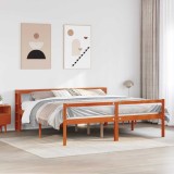 Cumpara ieftin Cadru de pat 2 buc. Maro ceruit 200 x 200 cm Lemn de pin masiv