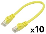 Patch cord U/UTP 6 litat CCA PVC galben 0,25m 26AWG