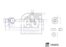 FEBI BILSTEIN 184605 Articulatie axiala cap de bara