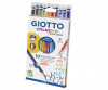 Set 10 creioane colorate GIOTTO Stilnovo + 1 ascutitoare + 1 radiera - SECOND
