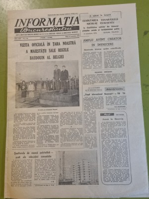 informatia bucurestiului 12 octombrie 1976-vizita in romania a regelui belgiei foto