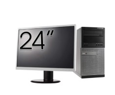 Pachet Calculator Second Hand DELL Optiplex 9020 Tower, Intel Core i5-4570 3.20GHz, 8GB DDR3, 240GB SSD + Monitor 24&amp;quot; NewTechnology Media