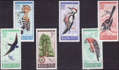 C5817 - Ungaria 1966 - Pasari 6v.nestampilat MNH foto