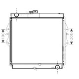 Radiator racire Toyota Hilux, 11.2001-07.2005, Motorizare 3.0 Td 87kw Diesel, tip climatizare Cu/fara AC, cutie Manuala, dimensiune 515x550x32mm, Cu, Rapid