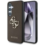 Husa pentru samsung galaxy s25 - guess hardcase 4g grained big and classic logo - brown